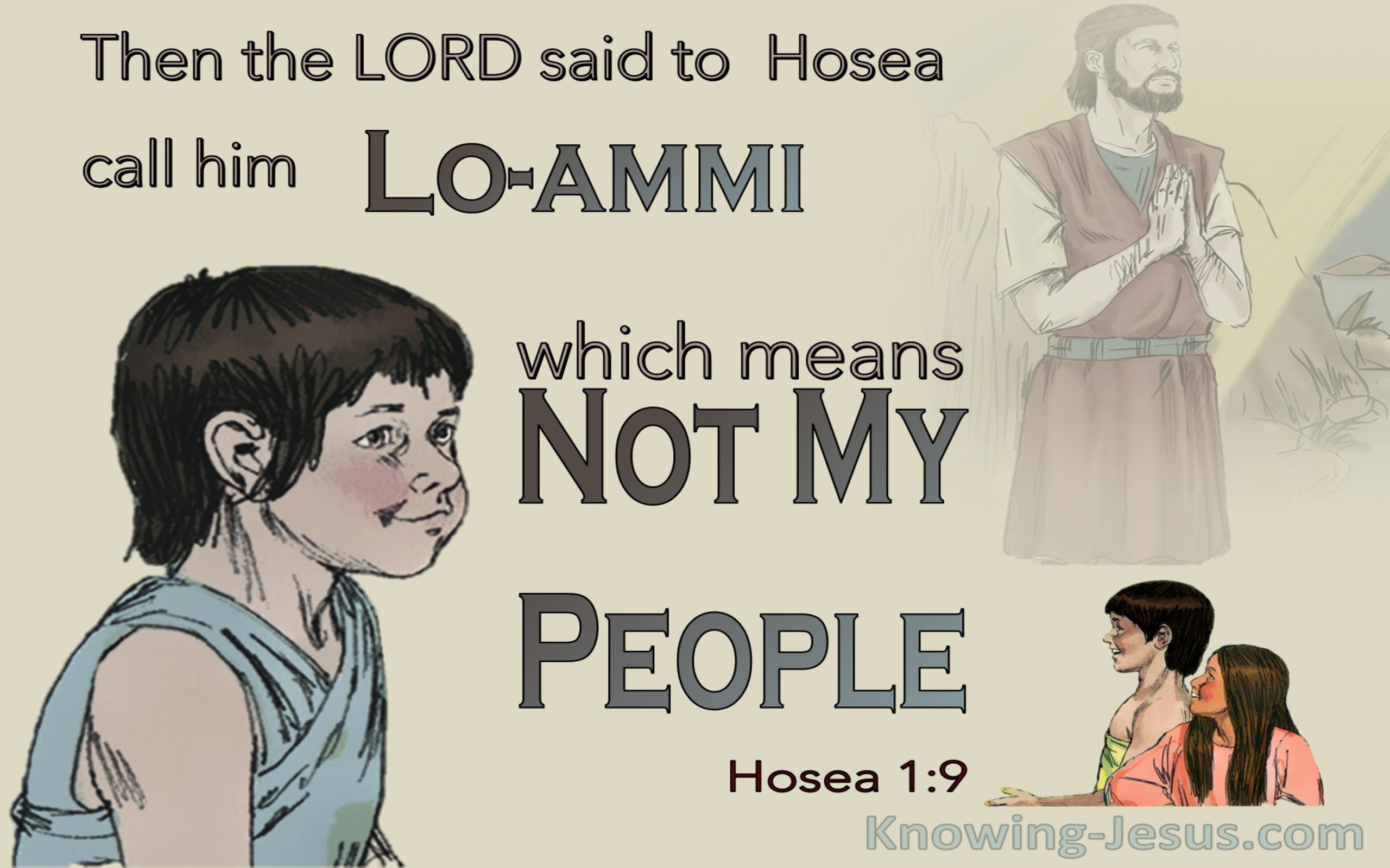 Hosea 1:9 Lo:Ami Which Means Not My People (cream)